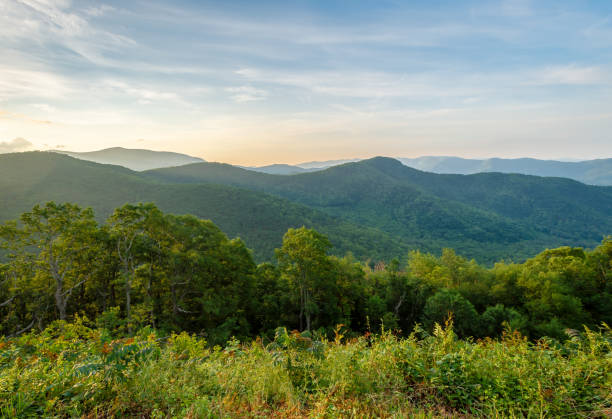 istock Blue Ridge Parkway at sunrise time. 1350531692
