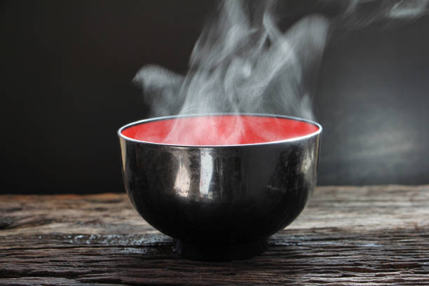 istock Bowl of hot soup with steaming 1350549058