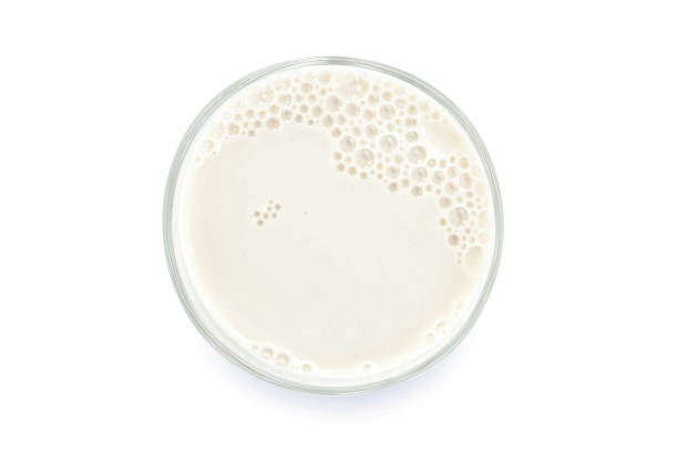 vaso de leche aislado sobre fondo blanco - milk fotografías e imágenes de stock