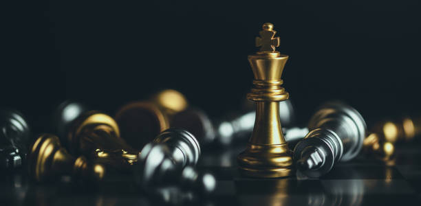 istock Chess game. Business, competition, strategy, leadership and success concept. 1350567250