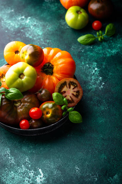 istock Assortment of different colorful tomatoes 1350585736