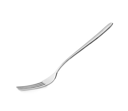 New clean shiny fork isolated on white