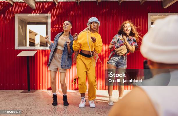 Following Fun Social Media Trends Stock Photo - Download Image Now - Generation Z, Dancing, Influencer