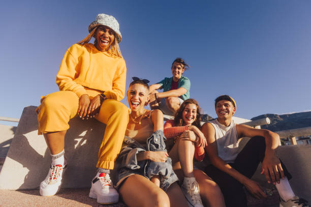 istock Multiethnic friends laughing and having fun 1350589032
