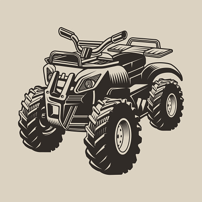 Vector illustration with an ATV