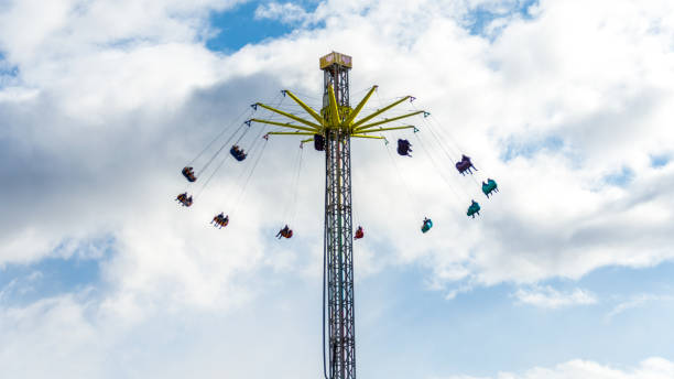 istock Chain roundabout at the fairground 1350594180