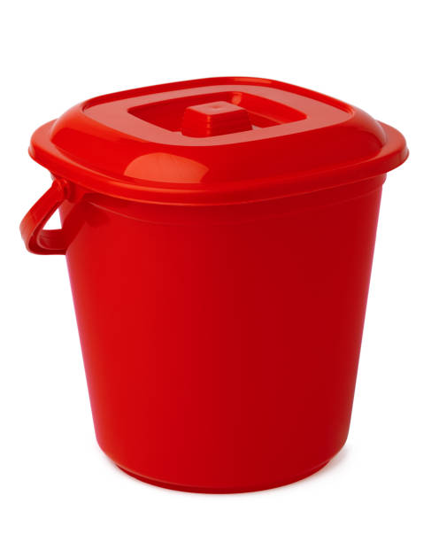 istock Single plastic bucket isolated on a white background 1350598776