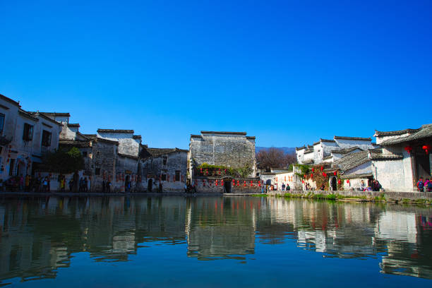 Yixian County, Anhui Province, China. - November 4, 2017: Hongcun is a village with a long history. The movie \