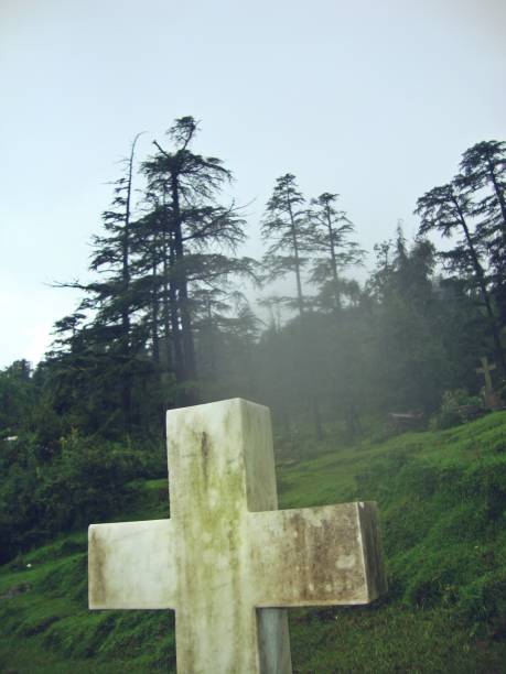 istock graveyard at  himachal pradesh india 1350603329