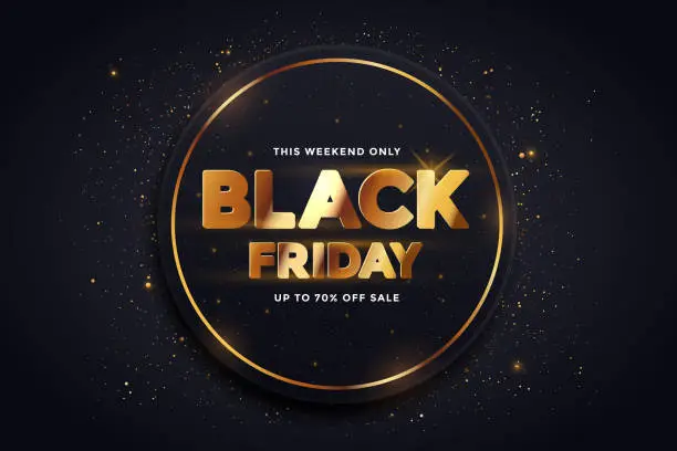 Vector illustration of Black Friday Sale banner design