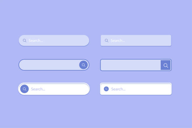 Search Bar for ui, design and web site. Search Address and navigation bar icon. Collection of search form templates for websites vector art illustration