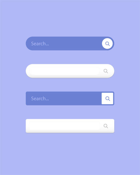 Search Bar for ui, design and web site. Search Address and navigation bar icon. Collection of search form templates for websites vector art illustration