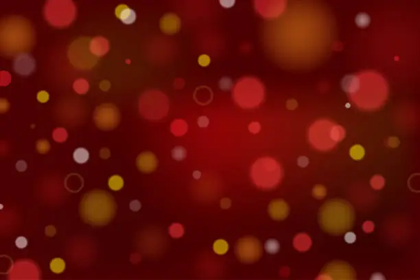 Vector illustration of Vector abstract red bokeh light background.