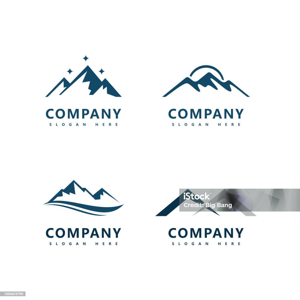 Mountain logo icon vector design template - Royalty-free Berg vectorkunst Mountain logo icon vector design template - Royalty-free Berg vectorkunst