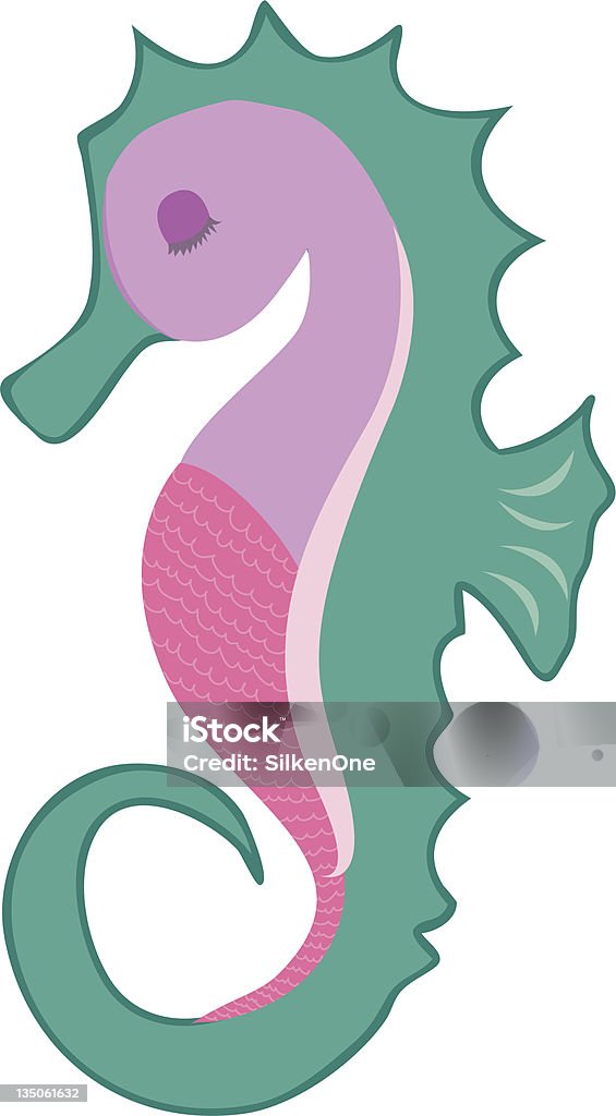 Seahorse A pastel colored seahorse. No gradients were used. Extra large JPG, thumbnail JPG, and Illustrator 8 compatible EPS are included. Animal stock vector