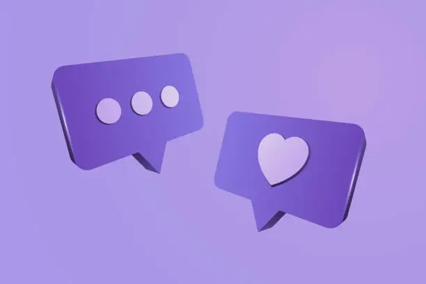 Vector illustration of Chat concept, abstract speech bubbles on a simple backgrounds