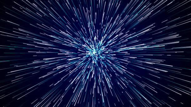 istock Abstract circular light speed background. Dynamic lines. Futuristic explosion of light. Colored rays in motion. Transfer of big data cyberspace. 3D rendering. 1350622969