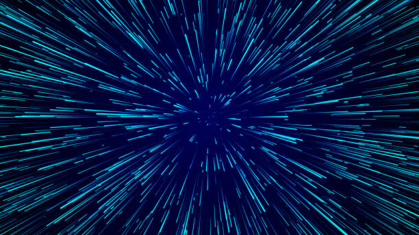 istock Abstract circular light speed background. Dynamic lines. Futuristic explosion of light. Colored rays in motion. Transfer of big data cyberspace. 3D rendering. 1350622970
