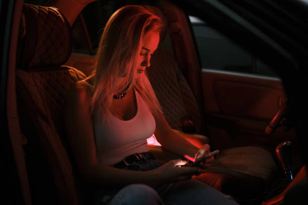 istock Night Passenger in a car 1350623501