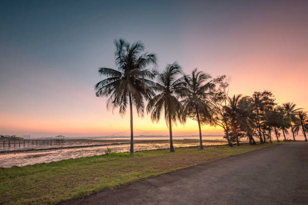 istock Wonderful sunset photos at batam 1350623719