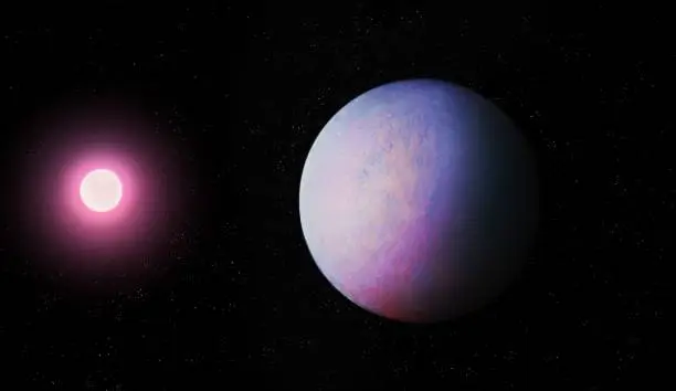 Photo of Planet and star in deep space