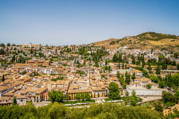 istock Granada cityscape viewed from Alhambra palaces complex, Andalusia, Spain 1350628220