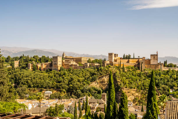 istock Arabic palace complex called Alhambra in Granada, Spain 1350628248