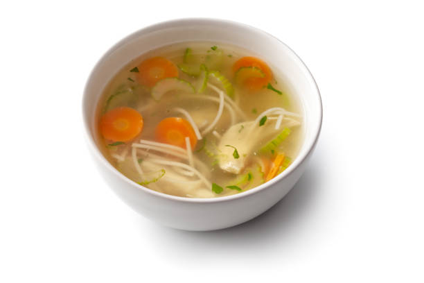 istock Soups: Chicken Soup Isolated on White Background 1350628914