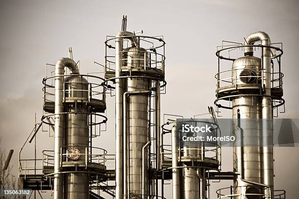 Chemical Plant Stock Photo - Download Image Now - Factory, Hydrogen, Pipe - Tube