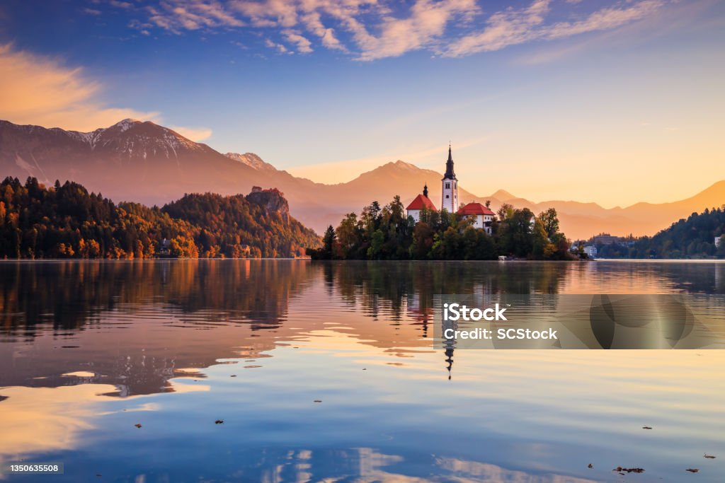 Bleder See, Slowenien. - Lizenzfrei Bleder See Stock-Foto Bleder See, Slowenien. - Lizenzfrei Bleder See Stock-Foto