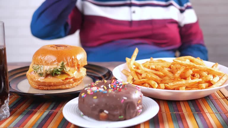 hungry man junk food on table