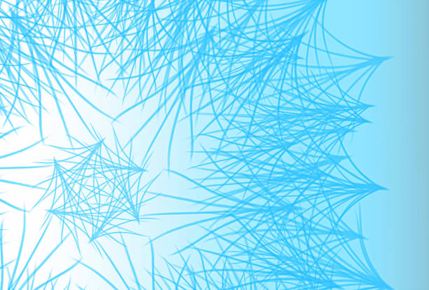 Illustration, Circle blue grass graphic on gradient blue the background.