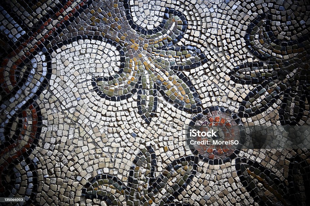 Mosaicos de Ravenna, a Basílica de San Vitale, fundo de textura - Foto de stock de Antigo royalty-free