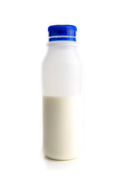 istock Plastic bottle of milk isolated on white background 1350642709