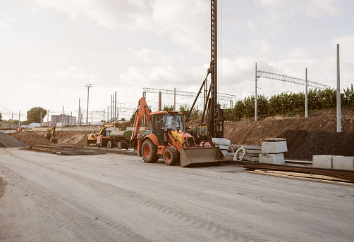 heavy wheeled tractor and other construction machinery