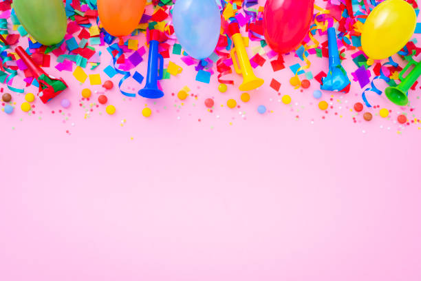 istock Celebration or birthday concept on pink background 1350648027