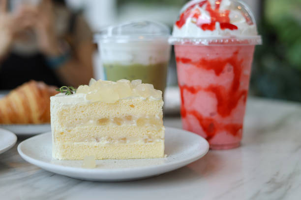 istock Coconut cake with coconut jelly on top 1350649960