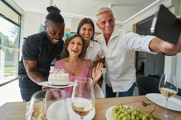 istock People having festive dinner at kitchen at home 1350653382