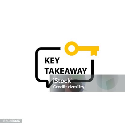 istock Key Takeaway speech bubble icon 1350655687