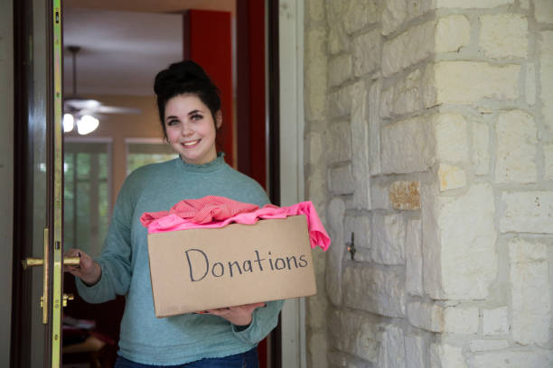 istock Prepping donations for charity. 1350662640