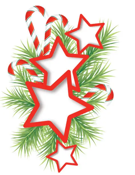 Vector illustration of Christmas Candy Cane Element