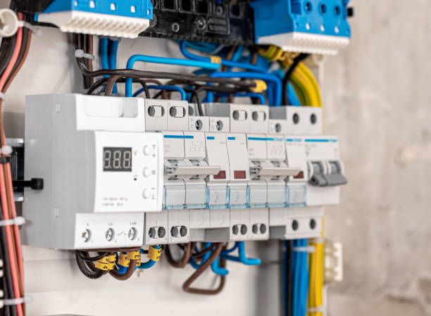 istock Switchboard with many switches and fiber optic cables. 1350671014