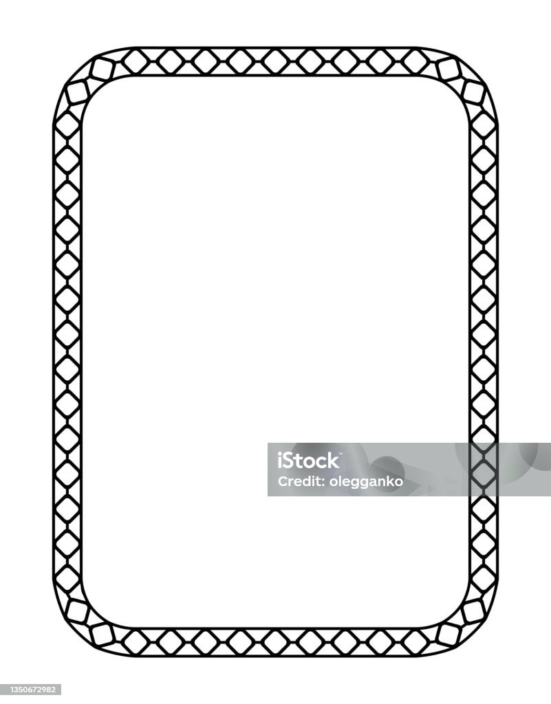Black Rectangular Frame A4 Format Vector Illustration Eps10 Stock ...