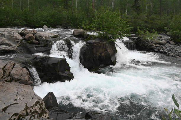 istock Putorana Plateau, a mountain stream. 1350674066