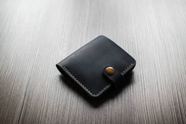 istock Leather men's and women's leather wallets 1350675767