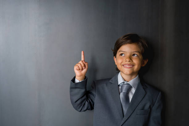 Young business man pointing a grat idea!