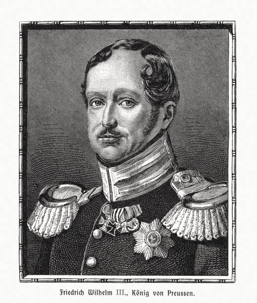 istock Frederick William III of Prussia, wood engraving, published in 1900 1350689339