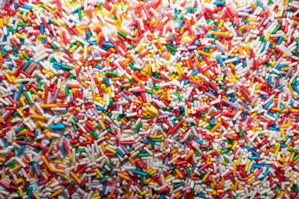 istock Long multicolored sprinkles candy’s as a decoration background 1350692484