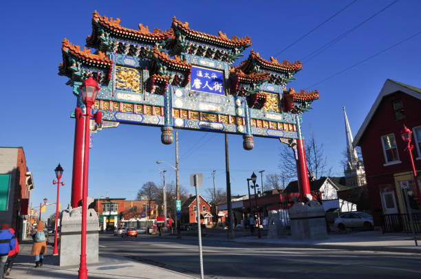 istock Chinese portal in small town 1350696794