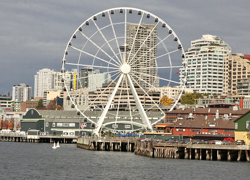 The Seattle Great Wheel On The Waterfront